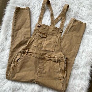 Free People | Khaki Cross Back Overalls 27